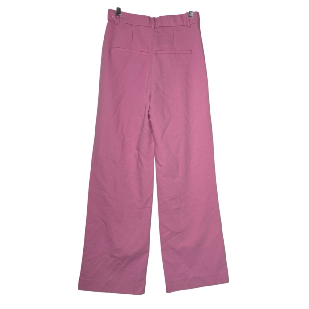 Abercrombie & Fitch Sloane Tailored Wide Leg Pants Pink Pleated Size 4 / 27 - Picture 2 of 11